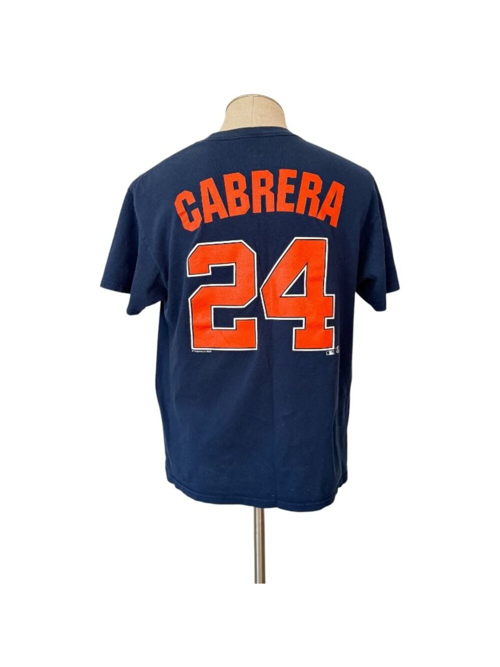 MLB Detroit Tigers Miguel Cabrera #24 Navy T Shirt Size Large Mens Baseball - Picture 4 of 5